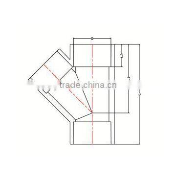 HIGH QUANLITY SKEW TEE OF PVC GB PN16 INDUSTRIAL PRESSURE PIPES & FITTINGS FOR WATER SUPPLY photo-2