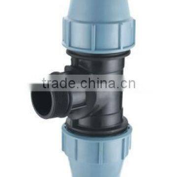 PP COMPRESSION FITTING--MALE TEE