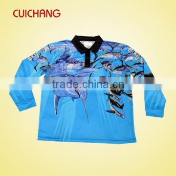 100% polyester custom fishing jerseys