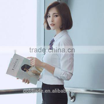 Men's Dress Shirt/business Shirt Solid Color White Long Sleeve 100%cotton photo-4