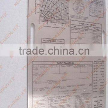 Kearing Brand Rectangular Aluminium Aviation Kneeboard With Accurate Scale for Pilot Training photo-3