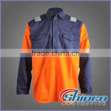 Shinco Protective high quality cotton fireproof safety shirt for industry worker