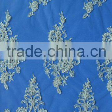 Wholesale nigerian pearl beads sequin fabric punjabi suit lace design