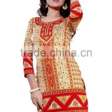 Glamour Styles Canvas Crape Kurtis photo-4