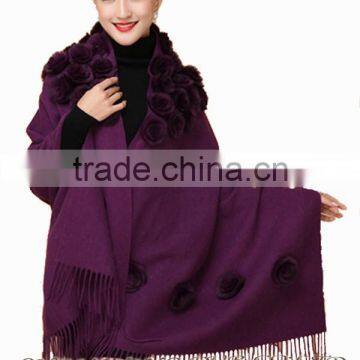 CX-B-P-37B Ladies Fashion Cashmere Fringes For Shawls photo-4