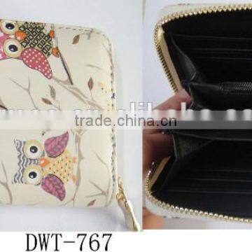 Fashion high quality PU stylish print owl wallet