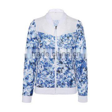 High Quality Women Custom Printed Tracksuits Gym Sportswear Jacket Fitness Shorts