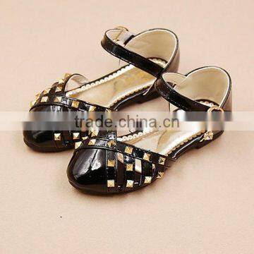 FC11062 Korean 2017 New Style Rivet Flat Girl Sandals Princess Shoes