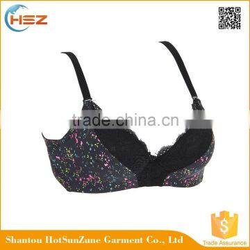 HSZ-58071 Top Brand Women Sexy Bra Underwear Printing Design For Ladies Extreme Push Up Bras