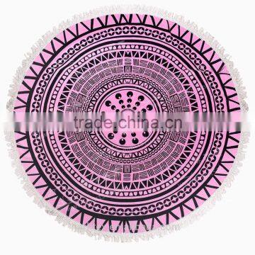 Custom Design 100% Cotton Printing Round Beach Towel photo-2