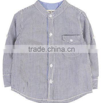 Good Quality Kids Clothing Wholesale Cheap Little Boy Long Sleeve Striped Dress Shirt