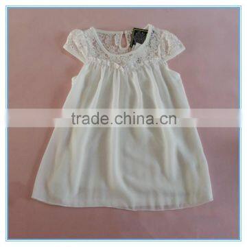 Children Girls Chiffon Printed Lace Sleeve t Shirt, Beautiful Girl t Shirt, Fancy Gril Short Sleeve t Shirt photo-2