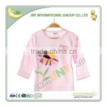 100% Cotton Round Collar Pink Printed Kids t Shirt photo-2