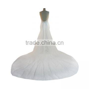 Spaghetti Strap Satin Wedding Dress Ivory Sheath/Column Dress photo-5