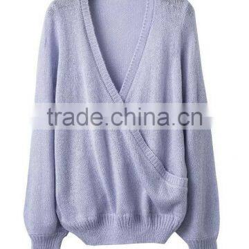 EY0862S 2016 New Arrival Deep V-Neck Knit Pullover Sweater Design photo-2