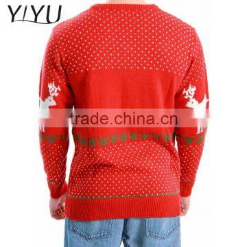 2016 Latest Designs Men's Red Jacquard Christmas Jumper,Ugly Christmas Sweater photo-3