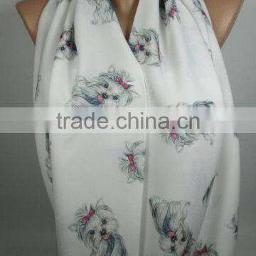 Dog Print Scarf Yorkshire Terrier Infinity Scarf Loop Scarf Winter Scarf Scarf Women Fashion Accessories Valentines Day Gift Ide photo-2