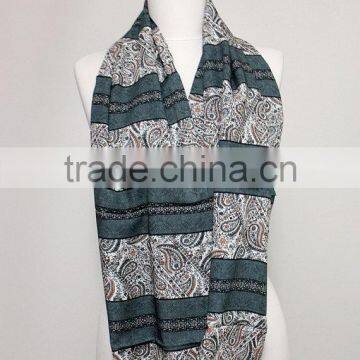 Floral Tribal Pattern Infinity Scarf, Circle Scarf, Scarves, Spring - Fall - Winter - Summer Fashion photo-2