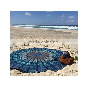 walson wholesale drop shipping Bohemian Wholesale Microfiber Print Beach Towel Cotton Round Donut Beach Towel