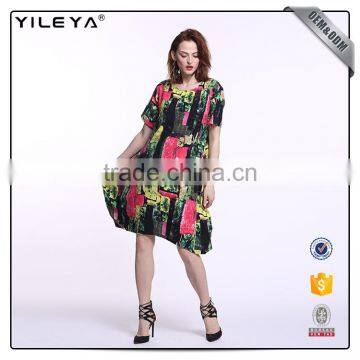 ODM Services Women Dress Women Casual,print Dress,short Sleeve Dress photo-2
