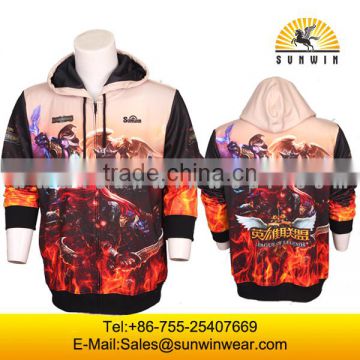 Factory price with high quality oem mens hoodies sublimation print