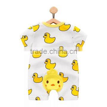 Wholesale Baby Cotton Rompers Cute Printed Short Sleeve Baby Onesie photo-6