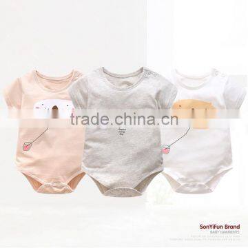 Wholesale summer girls baby rompers cotton clothing