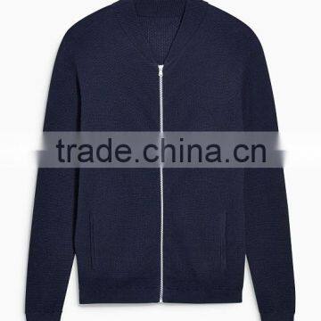 New Design Men's Knit Cardigan With Zipper Sweater