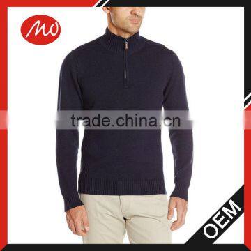 Men's 100%cashmere Half-Zip collar,stlish long sleeve Sweater