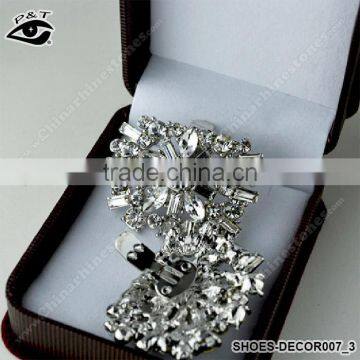 5x3.5CM Square Flower Clip-On Rhinestones Shoe Clip with Metal Clip Jewelry Accessories for Shoes Bags Hat