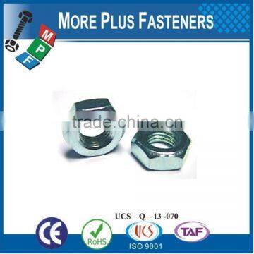 Made in Taiwan Hexagon Jam Nut Metric DIN 936 Class 4 Class 6 Coarse Thread Fine Thread Bare Steel Zinc Plated photo-2