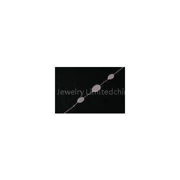 Cubic Zirconia Jewellery Silver CZ Bracelet with micro setting , Nickel Free CSB0569