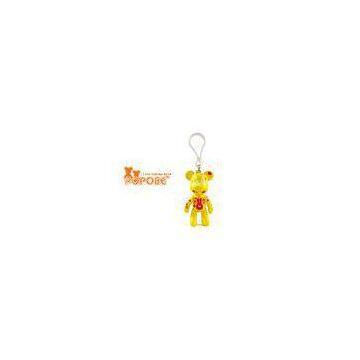 Rotatable Head Small Plastic POPOBE Bear Keychain for Mobile Phone Accessories 3\