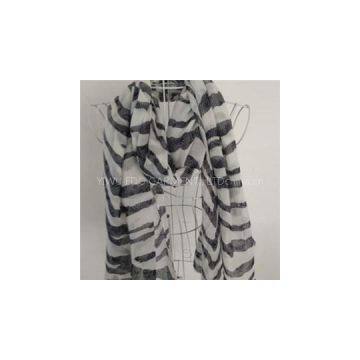 Polyester Scarf With Simple Dots Or Stripe Printed