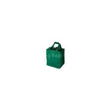 Durable Green Non Woven Shopping Bags Wine Bottle Totes Customized