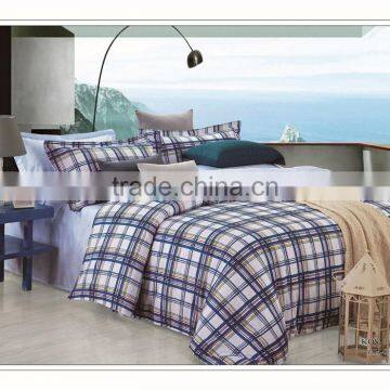 domitory cotton stripes&grid 3 pcs Single duvet cover set