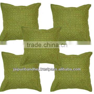 Indian 5 Pc Cushion Covers With Cut & Thread Work