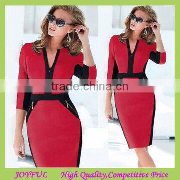 Women's Stretch Tunic Pencil Sheath Dress