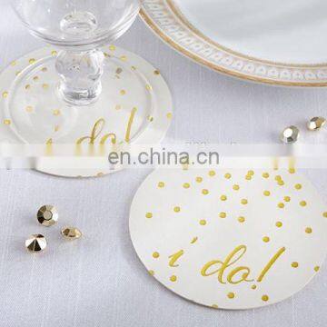 "I Do!" Paper Coasters Cheap Customised Wedding Party Decorations