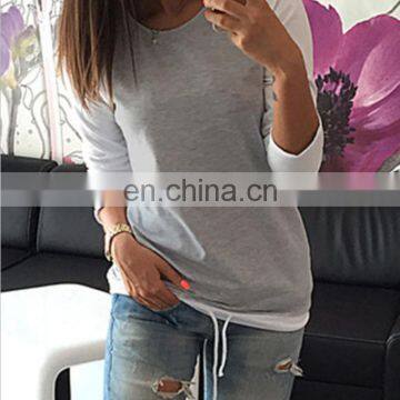 New Fashion Women Lady Long Sleeve Shirt Casual Blouse Loose Cotton Tops T Shirt