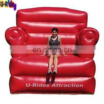 custom inflatable big red sofa chair