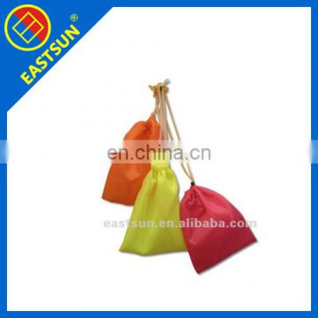 Foldable nylon drawstring backpack bags for storage