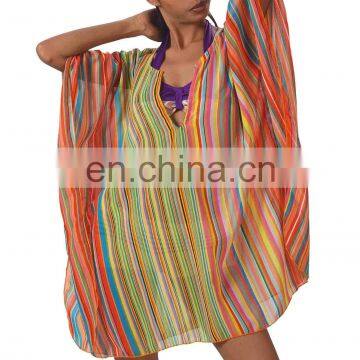 Chiffon v neck kaftan