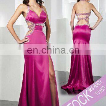 Spring 2012 new arrival satin diamond sexy long evening dress