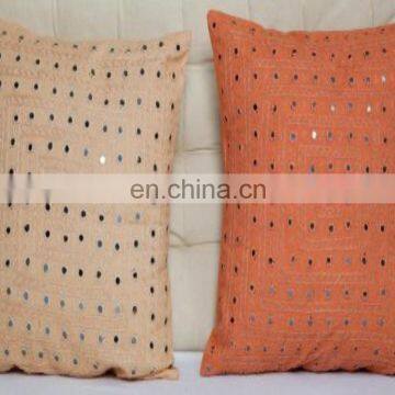 Luxury embroidery work cushion cover royal Latest design pillow cover handmade design jaipuri cushion cover