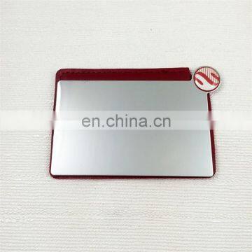 Stainless steel makeup mirror square makeup Mirror with PU leather