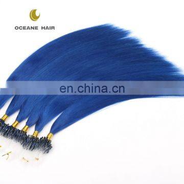 brazilian micro ring loop hair extensions thick soft mink micro ring hair fish line hair exrension