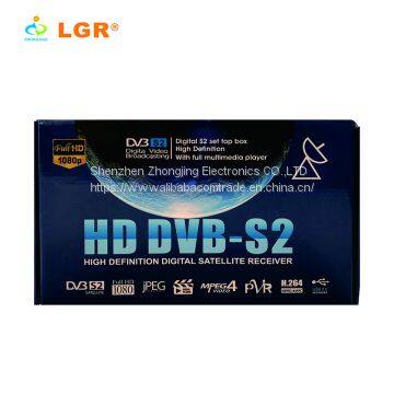 New design MPEG4 H.264 full HD digital FTA dvb-s2 satellite receiver