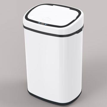 58L 68L wooden  home appliance stainless steel automatic sensor trash bin sensor automatic trash cans dustbin steel square