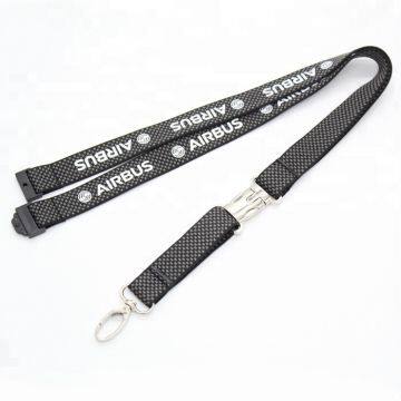 Custom Silicone Printing Boeing Lanyard With Laser Logo on Detachable Clip Silicone Printing Logo Work id Card Holder Lanyard photo-4